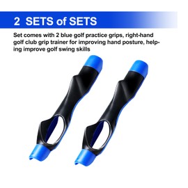 Golf Grip Trainer, Golf Swing Trainer, Golf Grip Kit, Right Handed Golf Club Grip Trainer for Improving Hand Posture, Helps Train Proper Hand Posture (blue)