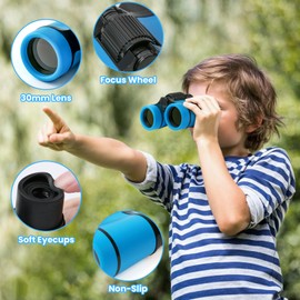 DR. ANISON Binoculars for Kids Toy Binoculars Set for Age 3-12 Years Old Boys Girls Outside Play, Bird Watching, Camping, Educational Learning, Birthday Presents