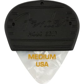 Fender Mojo Grip Picks, Celluloid, Medium, 3-Pack, White Moto