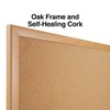 Staples 1682316 Standard Cork Bulletin Board Oak Finish Frame 3-Ft