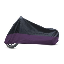 Motoforti Universal Motorcycle Cover, Motorbike Cruisers Rain Cover, XXL Size, Outdoor Waterproof Dustproof Protective, 190T Polyester, Black Purple