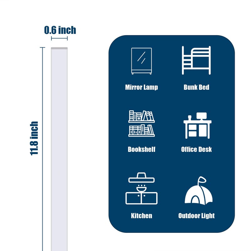 2Pack LED Under Cabinet Light LED Light Bar with USB