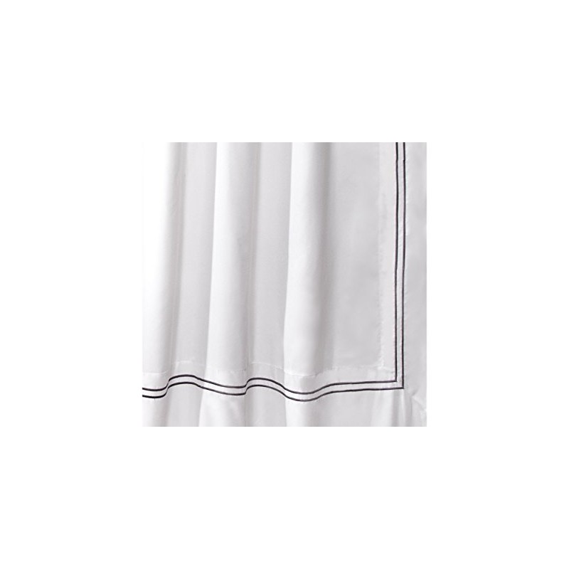 Lush Decor Hotel Collection Shower Curtain Fabric Minimalist Plain Style