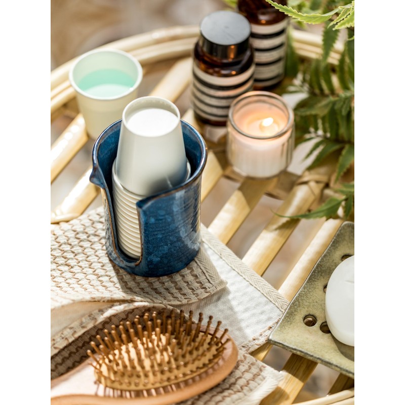 YHOJOY Bathroom Cup Holder, Ceramic Bathroom Cup Dispenser 3 Oz,
