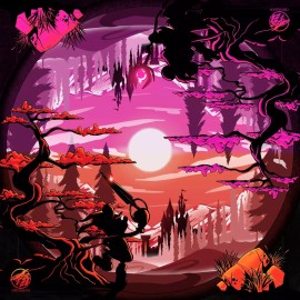 2 Player Cloth Playmat Lorcana Theme Stitched Border