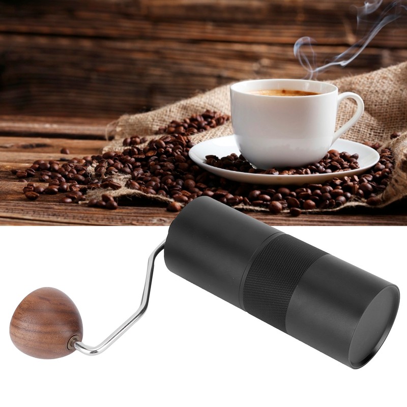 Black Manual Coffee Grinder Stainless Steel Bean Milling Machine Coffee