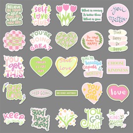 100 Pcs Vintage Inspirational Stickers for Kids Teens Adults Boys,Laptop,Skateboard,Luggage,Car,Bike,Cup,Computer,Water Bottle Stickers Pack Decor,Motivational Aesthetic Vinyl Waterproof Sticker Decal