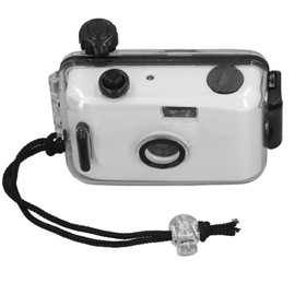 35mm Reusable Film Camera with Waterproof Case for Snorkeling with Shutter Speed 1/100s F/9 28MM Lens Black and White