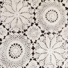 USTIDE Rustic Floral Table Runner Handmade Crochet Table Doily White