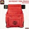 Graintex SS2513 :: 10 Pocket Nail & Tool Pouch Red