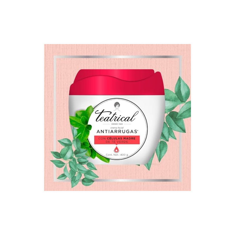 TEATRICAL - Crema Facial Antiarrugas. Con células madre de té