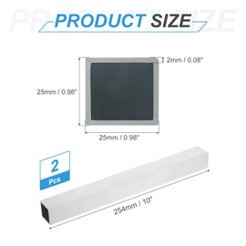 MECCANIXITY Aluminum Square Tubing,0.98"x0.98"x10" Long 0.08" Wall Thick 6063 Aluminum Square Tube Seamless Structural Metal Profile Hardware for Construction DIY Home Decor Furniture 14pcs