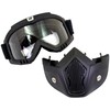 Birdz Eyewear Skylark Motorcycle Goggles Removable Face Mask Black Frames