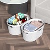 Idotry 40 L Large Plastic Laundry Hamper, Ventilated Clothes Basket