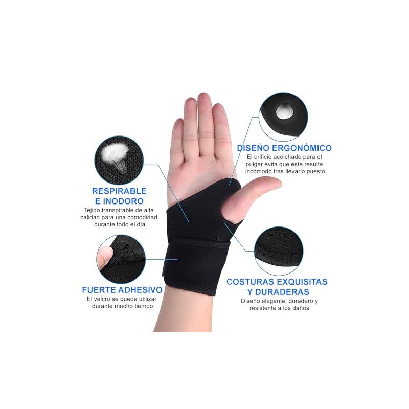 Mu?equera de Soporte, 2 Pack Mu?equeras Gym Transpirable Deportivas