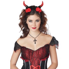 California Costumes Women's Rose Enchantress Horns, Red, One Size
