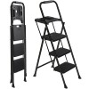 SEGAWE 3 Step Ladders Folding Step Stool Anti-Slip Pedals Compact