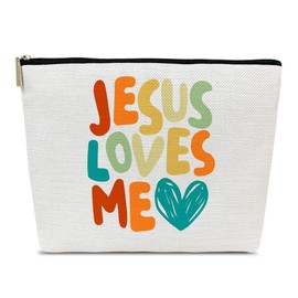 Ythuil Baptism Gift Makeup Bag for Women, Baptism Faith Bible Verse Cosmetic Bag, Religious or Christian Birthday Gift for Sister Wife Goddaughter Godmother Bride, Scripture Nursery Decor Gift Bag