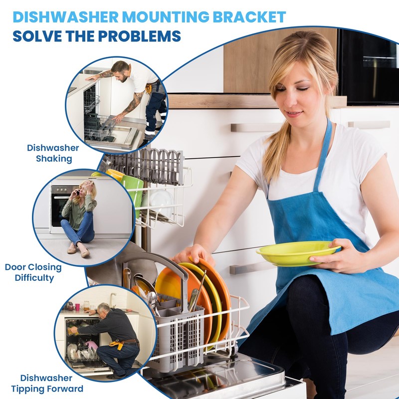 XwaYexa 619985 Dishwasher Mounting Bracket Fit for Bosch Dishwashers, Anti-Tip