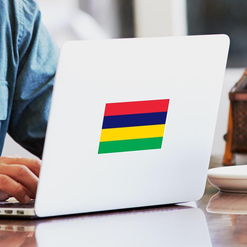 CafePress Flag of Mauritius Rectangle Bumper Sticker Car Decal