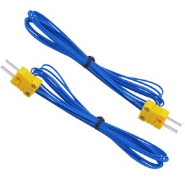 2pcs 2 Meter K Type Mini-Connector Thermocouple Temperature Probe Sensor Measure Range -50~250°C