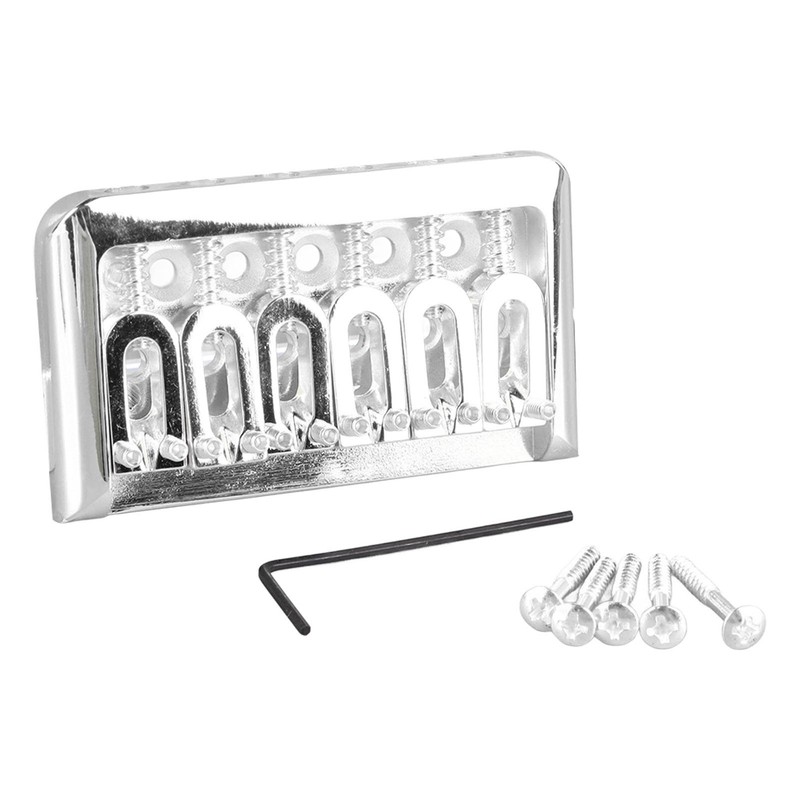 Fixed Hardtail Guitar Bridge U Shape Saddle Bridge Replacement Metal