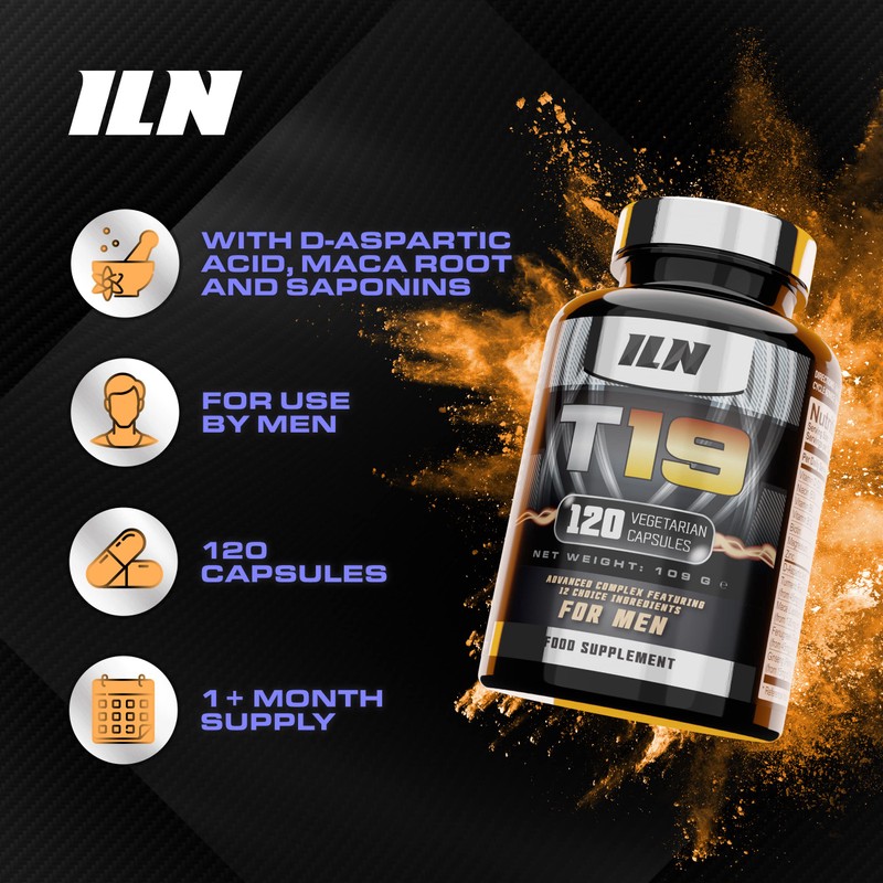 T19 for Men Aged 40+ - with D-Aspartic Acid, Fenugreek