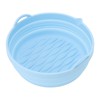 Silicone Air Cooker Pot Round Folded Blue Fryer Liner Tray
