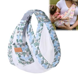 Breathable Baby Carrier Side,Children's Carrier Side,Baby Sling Baby Newborn,Toddler Carrier, Baby Sling,Wild Ride Children's Carrier up to 20 kg (Green, Leaves)