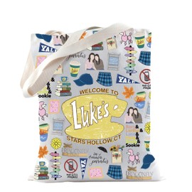 TSOTMO TV Show Merch Stars Hollow Tote Bag for TV Fans Lukes Diner Gift Lorelai and Rory Gift (HOLLOW Tote)