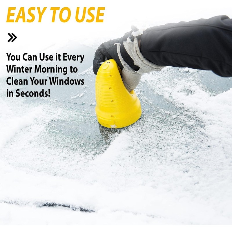 ZONETECH Electric Snow Ice Scraper USB Rechargeable 2-Pack - Premium