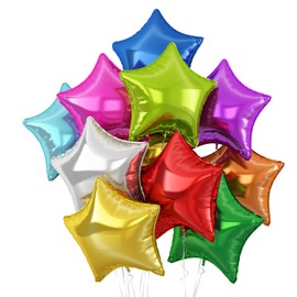 Colorful Foil Star Balloons,10Pcs Mixed Colors Star Shaped Foil Balloons,18Inch Colorful Helium Mylar Balloons for Graduation,Brithday,Anniversary,Wedding Party Decorations