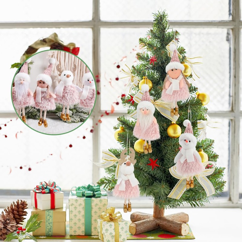 Bekecidi 4 PCS Christmas Party Decorations: Hanging Pendant Xmas Tree