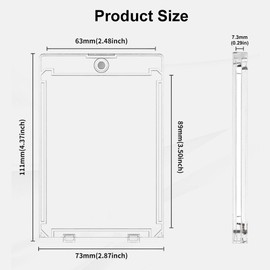 Magnetic Card Holder, 35PT Trading Card Holder, Pack of 10 Magnetic Card Holder, Card Frame, Holder Transparent Card Sleeves, Hard Card Sleeves for Standard Cards, Football, Sports Cards