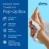 KLEENEX Pop-Up Box Hand Towels, Paper, 9 x 10-1/2, 120/pack