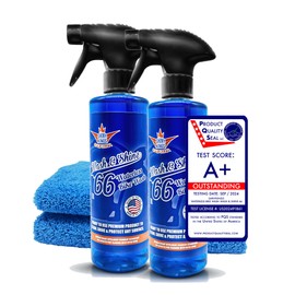 Shinykings Motorcycle Cleaner Wash&Shine 66 | 2x16 fl oz WATERLESS Motorcycle Wash with Ultra Shine Effect | Powerful Detailing Spray for All Surfaces | Motorcycle Cleaning Kit California |