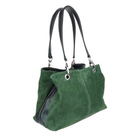 Girly HandBags Italian Suede Leather Shoulder Bag (Fuchsia)