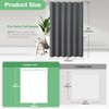 Dynamene Extra Long Shower Curtain - 96 Inch Long Waffle