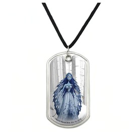 GRAPHICS & MORE Corpse Bride Bride Military Dog Tag Pendant Necklace with Cord