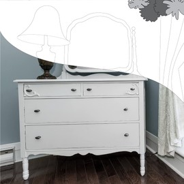 Serenity Silk All-in-One Mineral Chalk Paint for Furniture, Home Decor, Cabinets and DIY Crafts - Built-in Topcoat - (16oz, Marshmallow)