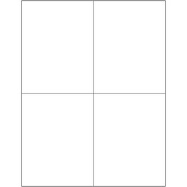 Aviditi Tape Logic 4 1/4" x 5 1/2" White Shipping Address Labels, for Laser & Inkjet Printers, Permanent Adhesive, 8 1/2" x 11" Sheet, 4 Labels Per Sheet, 100 Sheets