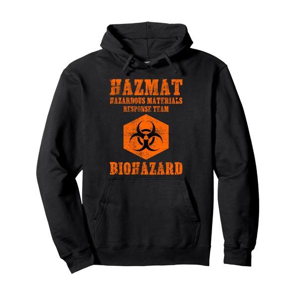 Hazardous Material Hazmat Response Team Grunge Biohazard Pullover Hoodie