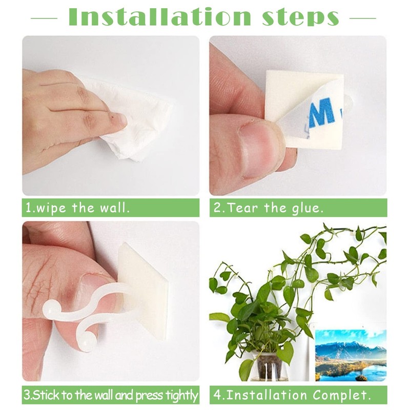 iTYOOS Pack of 100 Plant Clips, Wall Plant Clips, Wall