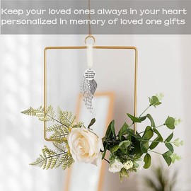 LYPER Angel Wings Ornament, I Have an Angel Watching Over Me and I Call Him Someone Ornament Loss of Loved One Xmas Tree Memorial Gifts, Angel Wing Charm Pendant Easter Decor Souvenir Gift (Dad)