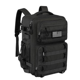 Legestori 25L Tactical Bag Backpack for Men, Heavy Duty Military Backpack Molle Army Large Rucasack, Laptop Backpack Travel, Black, Large, Military