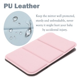 Travel Makeup Mirror, 360° Rotation Vanity Mirror, Desk Compact Mirror, Folding Mirror, Pink L