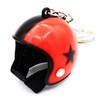 VmG-Store Motorcycle Helmet Retro Keyring with Functional Clasp S130 (Red)