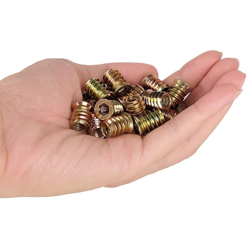 Screw-in Sleeve Rivet Nuts Assortment Kit, Rivet Nuts 20-Piece Hex