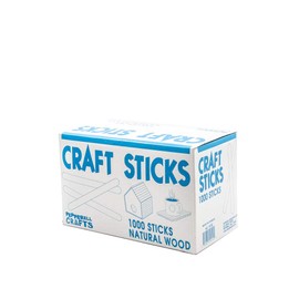 Natural Wood Craft Sticks, 4.25 Inch Popsicle Sticks for Ice Cream, Crafts, Waxing, Art Projects & Party Food Labels (1,000 Sticks)