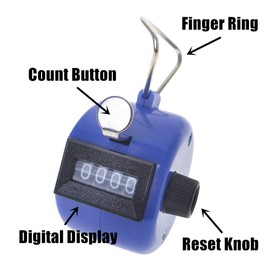 TopTie 2 Pack ABS Tally Counter 4 Digit Counter Clicker for Sports, Stadium, Coaches and Other Events (Pink)